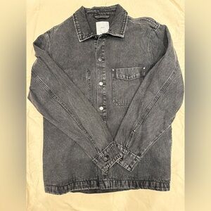 Mango Charcoal Denim Jacket